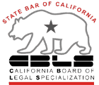 Family law attorney, David A. Patton 's California state bar association badge.
