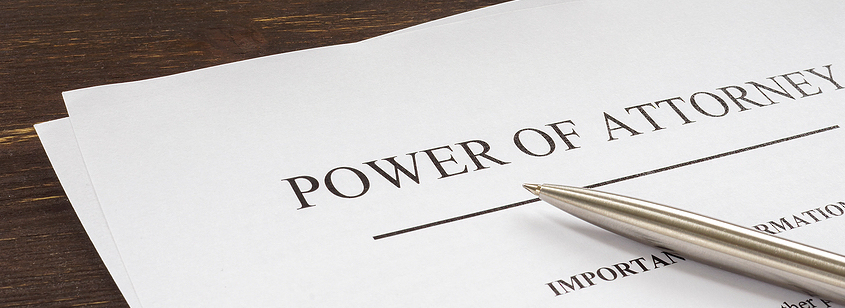 Signing power of attorney document, POA