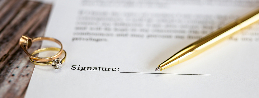 Pen and prenuptial agreement