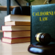 California law with gavel and stack of documents. annulment in California