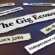 Gig economy concept illustrating independent work and freelance jobs, highlighting how child support laws are adapting to the gig economy.
